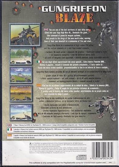Gungriffon Blaze - PS2 (Genbrug)